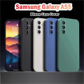 Original For Samsung Galaxy A55 Silicone Full Cover Case Straight edge Phone Case Cover. 