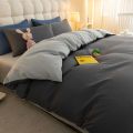 Three-piece set, four-piece quilt set, quilt cover, ins quilt, full set, washed cotton sheets, dormitory bedding, college students.