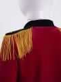 Ringmaster Costume Kids Boys Long Sleeves Velvet Coat Jacket Red Circus Lion Tamer Halloween Party Holiday Cosplay Fancy Dress. 