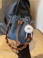 This year's popular bags women's 2024 new trendy fashion casual denim shoulder bag commuter crossbody bucket bag. 