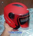 Torq Atom Mat Red Halfface Helmet With Sunvisor.. 