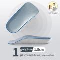 Height Increase Half Shoe Insoles Heel Insert Sports Shoes Pad Cushion Arch Support Unisex 2-5 CM Invisible Heighten Sole Insole. 