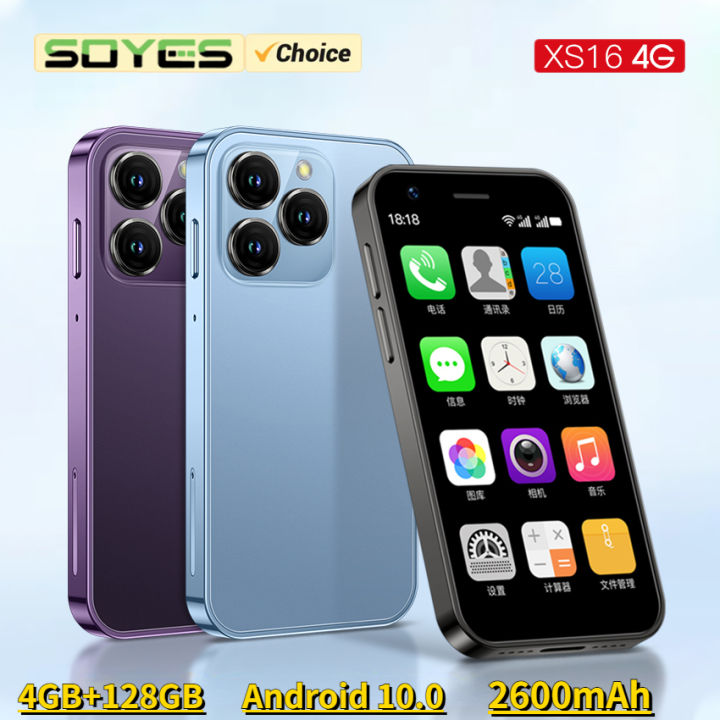 SOYES XS16 Mini Android10.0 Smartphone 4G 5G Network 4GB RAM 128GB ROM 3 Display 5MP Camera Dual SIM With Play Store WhatsAPP