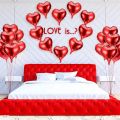 1 Set Room Decoration Balloon Accessories I Love You Kiss Me Lips Love Foil Balloon Red Love Letter Foil Balloon Wedding Valentines Day Decoration Balloon. 
