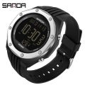 SANDA Sport Men Watch Take Body Temperature Environmental Thermometer LED Digital Wristwatches For Mens Waterproof Male Hour. 