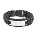 Cross-border stainless steel outdoor paracord bent bracelet can be engraved DIY European and American bracelet men's one piece on behalf of the hair. 
