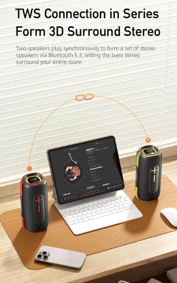 Awei%20KA5%20Portable%20Bluetooth%20Speaker%2020W%20High%20Quality%20Dual%20Diaphragm%20TWS%20Dual%20Paired%20Speakers%20IPX5%20Waterproof%20Powerful%20Bass%20Outdoor%20Bluetooth%20Speaker%20-%20Image%202