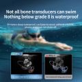 POLVCDG X10 Bone Conduction Bluetooth Headset Digital Display Swimming Waterproof to a Depth of 30 Meters Waterproof Built-in32G.