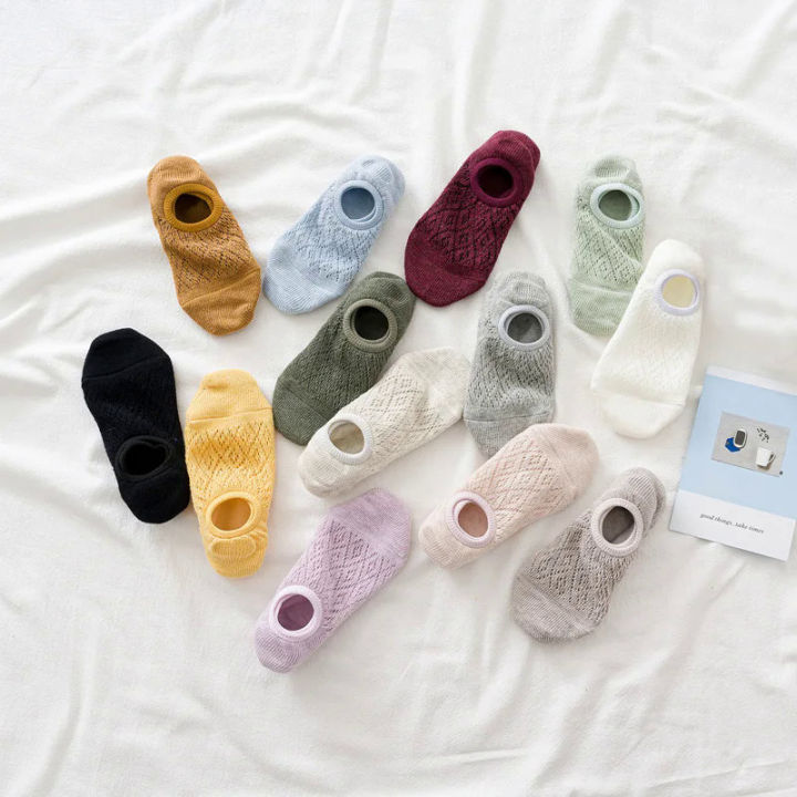 5%20Pairs%20Women%20Non-slip%20Socks%20Invisible%20Summer%20Solid%20Color%20Mesh%20Ankle%20Boat%20Socks%20Silicone%20Female%20Cotton%20Slipper%20No%20Show%20Socks%20-%20Image%202