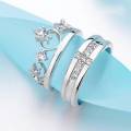 Crystal Couple Ring for Boys And Girls Fashion Jewelry Accessory.