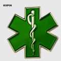 Colorful Star of Life Nursing Ambulance Lapel Pin Badge Pin EMT EMS Blue Enamel Pins Brooch Badges XY0573. 