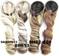 Similler Long Wavy Ombre Synthetic Hair Half Wigs For Women Heat Resistant Fiber Afro 18 Style For Available Mix Colors Ombre. 
