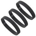 3X Fashion Silicone Rubber Elasticity Wristband Wrist Band Cuff Bracelet Bangle Black.