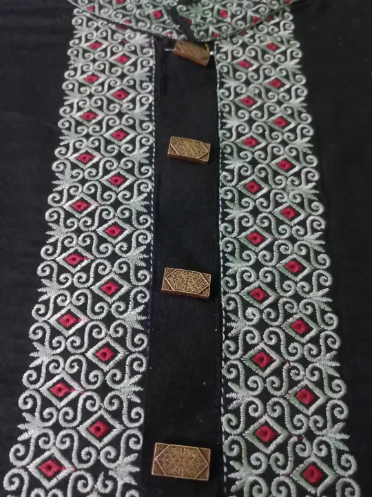 Stylish%20black%20Color%20Men's%20Embroidery%20Punjabi%20-%20Panjabi%20For%20Men%20-%20Image%203