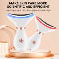 45℃ Neck Facial Lifting Device EMS Microcurrent LED Photon Therapy Vibration Face Massager Anti Wrinkles Tightening Skin Care. 