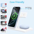 Charging Station for Apple Multiple Devices, Foldable 3 in 1 Wireless Charger for iPhone 16/15/14/13/12/Pro/Max/Plus, Apple Watch 10/9/Ultra/8/7/6/5/4/3/2/SE & AirPods 4/3/2/Pro.