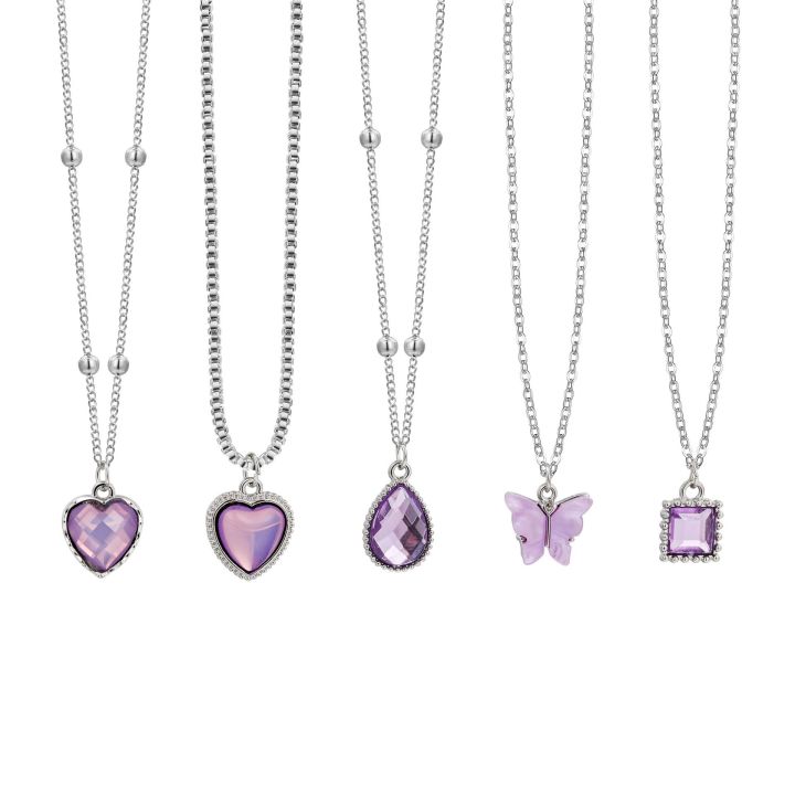 5Pcs%20Crystal%20Butterfly%20Heart%20Shape%20Chokers%20&%20Water%20Drop%20Pendant%20Necklaces%20Set%20for%20Women%20and%20Girls%20-%20Trendy%20Geometric%20Jewelry%20-%20Image%207