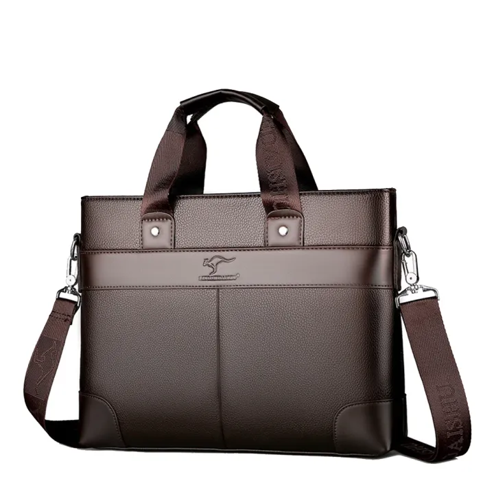 LINGZHIDAISHU%20Brand%20Business%20Men's%20Briefcase%20High-Quality%20Handbag%20Leather%20Men's%20Laptop%20Bag%20Messenger%20Bag%20Men%20Brown%20-%20Image%202