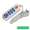 Multiplug Many 4 Port Socket MTS-201=2m - Multi Plug-7 Fit/Hand Copper Wire.