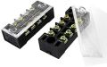 Double Row 04 or 06 or 12 Point 600V 20A  Covered Screw Terminal Block. 