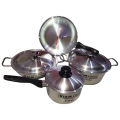 New Kiam 7-Piece Cookware Set Pure Aluminium - Includes Casserole- Fry Pan- Karai- Milk Pan- And Lids- Perfect For Home Use.