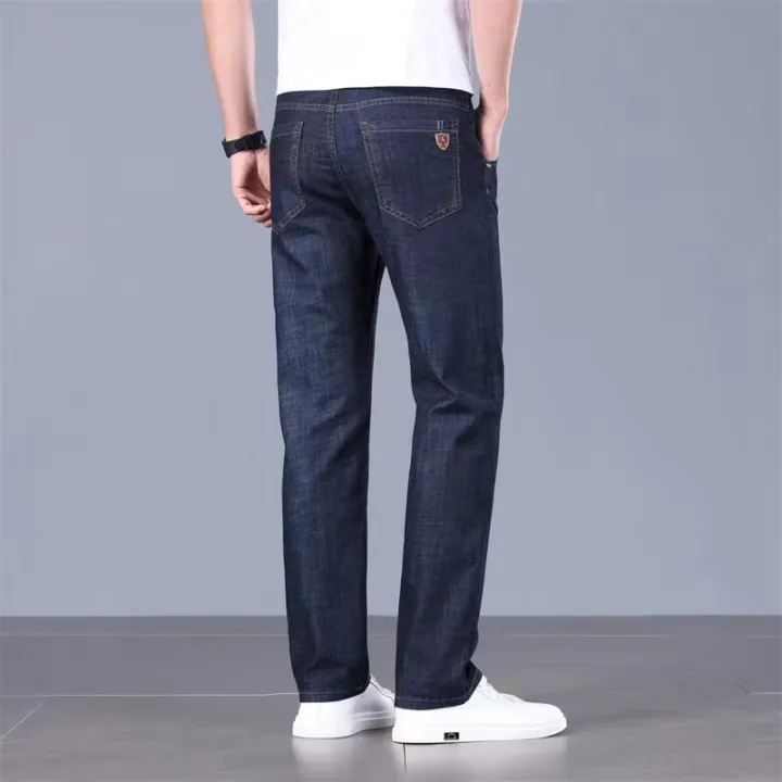 Four%20Seanson%20Men's%20Jeans%20Office%20Business%20Denim%20Trousers%20Casual%20Cotton%20Stretch%20Straight-leg%20Denim%20Pants%20Homme%20Pantalones%20Hombre%20-%20Image%207