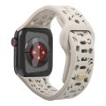 English Letters Silicone Watch Band For Apple Watch Series 8&7 41mm / SE 2&6&SE&5&4 40mm / 3&2&1 38mm. 