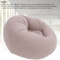 Inflatable Lounge Chair Lightweight Inflatable Sofa Couch Gray Ergonomic Soft for Bedroom. 