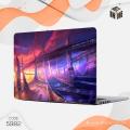 Sci Fi Futuristic Bridge Design Laptop Sticker. 