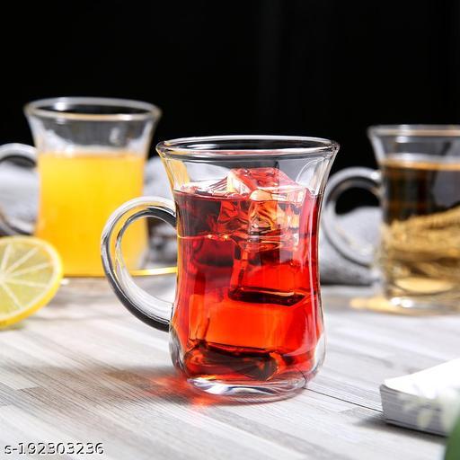 Glass T Cup And Coffee Mug Set - Stylish And Functional 6-Piece Set For Various Beverages - Elevate Your Experience-07