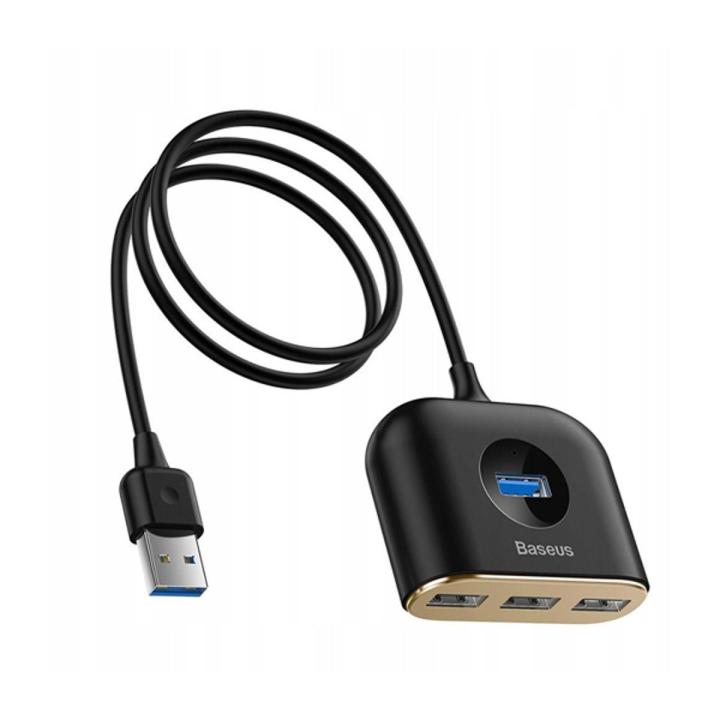 Usb To Round Router Cable BASEUS SQUARE ROUND 4 in 1 USB HUB Adapter (USB3.0 to USB3.0*1+USB2.0*3 ...