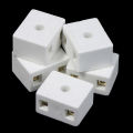 5Pcs 2 Postion 5 Hole Ceramic Wiring Terminal Block high frequency porcelain Dua Conbo.