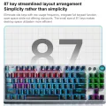 AULA F3001 Backlit 87 Keys Wired/Wireless/Bluetooth Three Model Mechanical Gaming Keyboard. 