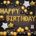 Happy Birthday Balloon -Gold. 