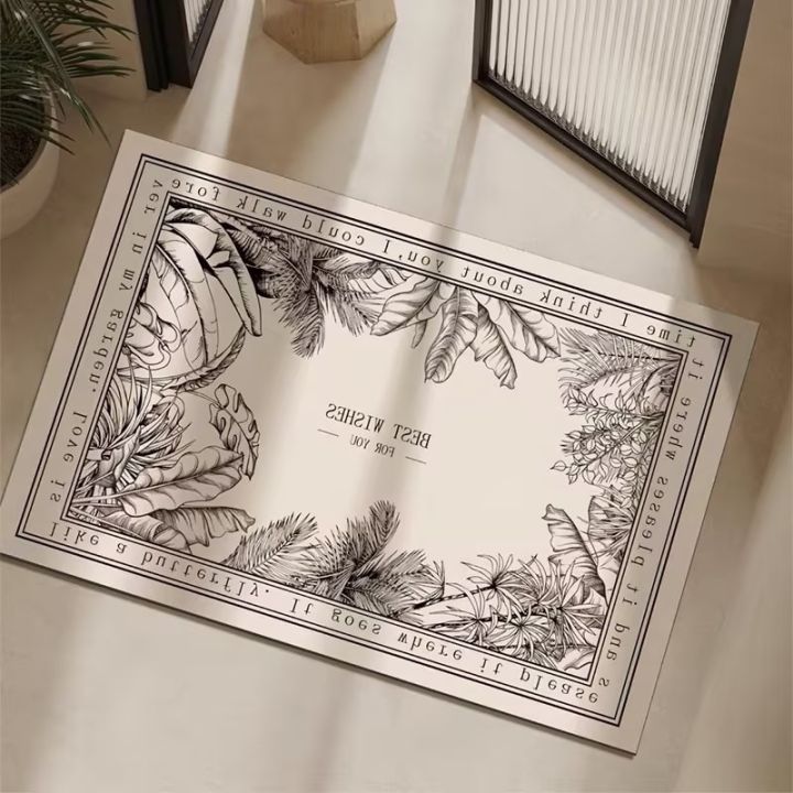 Cross-border hot selling bathroom mat retro soft diatom mud water quick-drying non-slip bathroom toilet door anti-slip mat