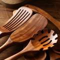 Individual Wooden Kitchen Utensils Set,Wooden Spoons for Cooking Natural Teak Wood Kitchen Spatula Set for Including 7 Pack Exquisite Product. 