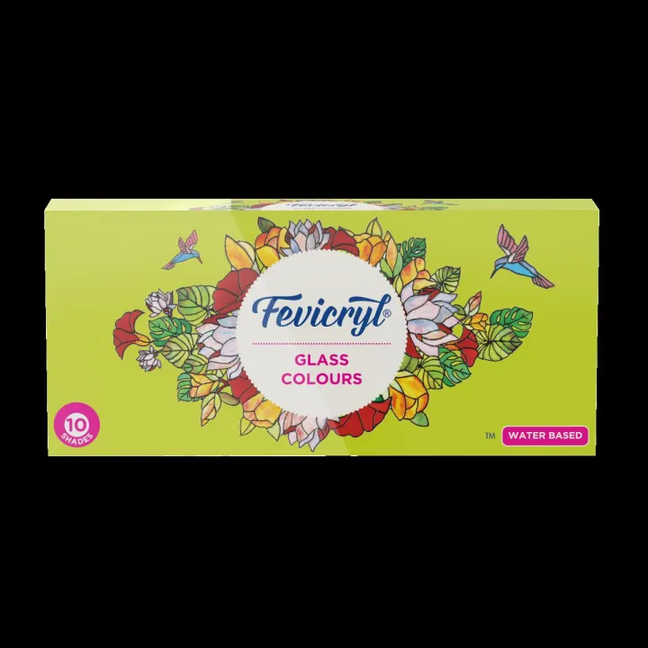 Fevicryl Glass Colour Kit 115 ml (water Based)
