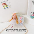 Sweet Princess Small Shoulder Bags Pearl Handle Children's Chain Crossbody Bag Lovely Doll Baby Girls Handbags Accessories Purse.