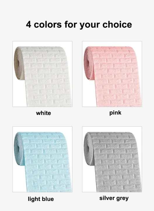 70cm*10m%203D%20Self-Adhesive%20Wallpaper%20Continuous%20Waterproof%20Brick%20Wall%20Sticker%20Living%20Room%20Bedroom%20Children's%20Room%20Home%20Decoration%20-%20Image%205