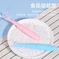 Full Silicone baby soft head spoon spoon children to eat spoon supplementary food bowl spoon -1pcs,.