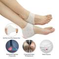Silicone Gel Heel Pad Socks For Heel Swelling Pain Relief ,Dry Hard Cracked Heels Repair Cream Foot Care Ankle Support Cushion - For Men And Women (Set of 2).