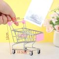 Cute Mini Shopping Cart Toy for Kids Pretend Toddler Gift/Showpiece. 