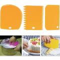 Cake Scraper Edge DIY Scraper Cake Decorating Fondant Pastry Cutters Baking Spatula Tools Molds 3 PCS.