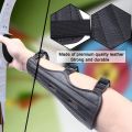 Leather Adjustable Archery For Hunting Practice Protection Safe Strap Armband Arm Guard Protection Accessory.