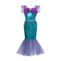 Disney Children Mermaid Tail Swimsuit Girl Beach Clothes Bikini Wreath Bathing Suit Set Swimming Party Cosplay Mermaid Costume. 