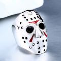 Hot Selling Fashion Alloy Luxury Vintage Exaggerate Funny Personality Mask Rings For Men. 