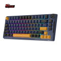 RK ROYAL KLUDGE H81 Mechanical Keyboard Gasket Mount Hot Swappable RGB Gaming Keyboard Tri-Mode Bluetooth 2.4G USB-C Wireless/Wired Custom PC Keyboard with Knob Control. 