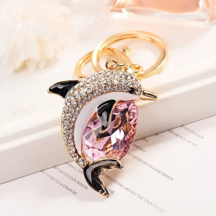 Cute%20Rhinestone%20Crystal%20Blue%20Water%20Drop%20Dolphin%20Keychain%20Marine%20Animal%20Key%20Chain%20Key%20Ring%20Holder%20Pendant%20Keyring%20-%20Image%203