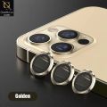 Apple iPhone 11pro/11 pro max (Gold) WSKEN Metal Ring Tempered Glass Camera Lens Protector for Guard Your Camera with Style. 