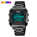 SKMEI Digital Wristwatches for Men Square Steel Sports Waterproof Men's Electronic Watch Back Light Reloj Hombre 2149.
